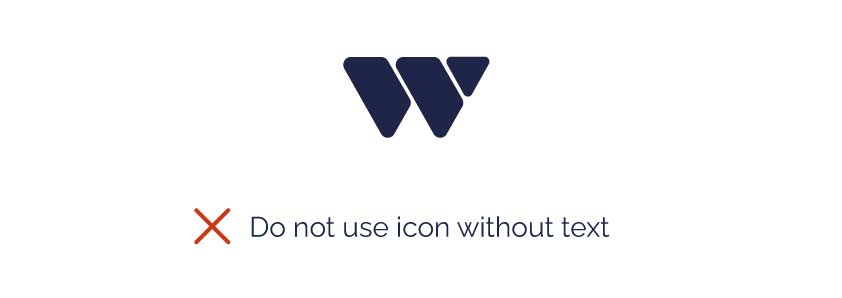 Do not use icon without text